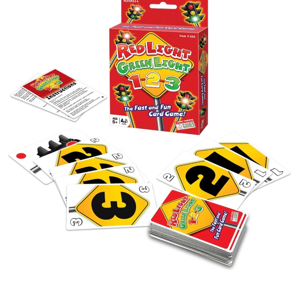 Endless Games Children’s Game Red Light, Green Light, 1-2-3 Card Game.